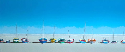 キース・レイノルズの絵画作品　タイトルは、ピースフル